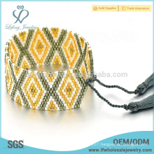 Multi-color seed beads wrap bracelet,small beads bracelet with fringe